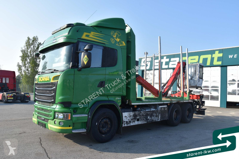 Camion Scania R580 V8 6x4 alfinger Kabinenkran...