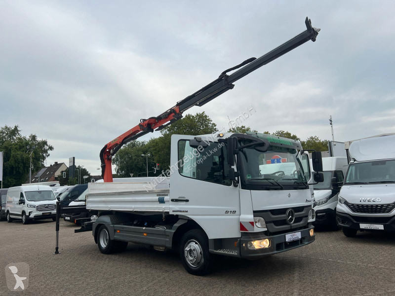 Camion Mercedes 818 Meiller Kipper Palfinger Kran