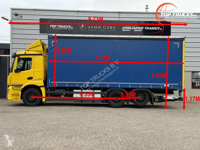 Camión Mercedes 2543 6x2 Retarder - Curtainside...