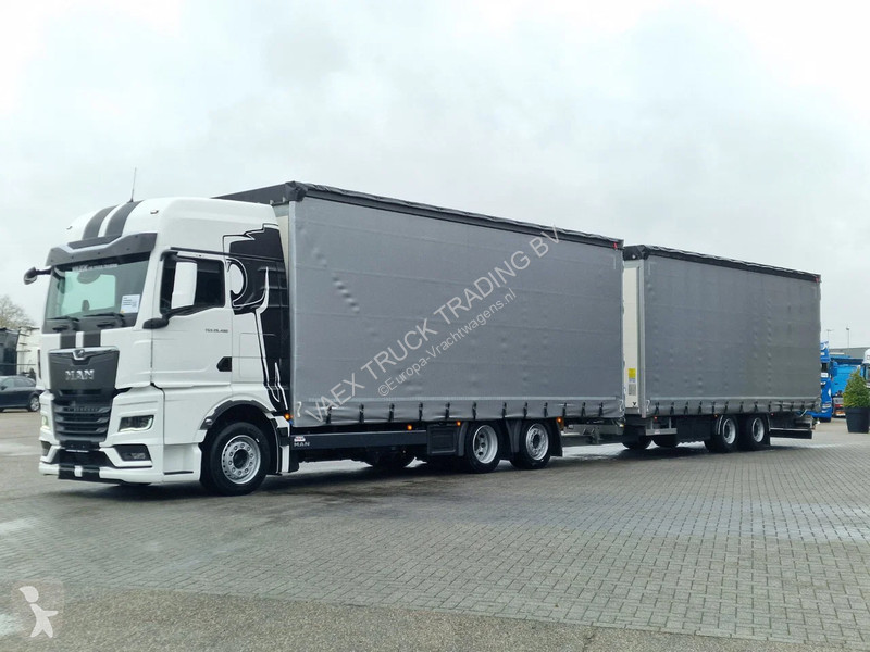 Camion MAN TGX 6x2 - Tautliner - H&W trailer -...
