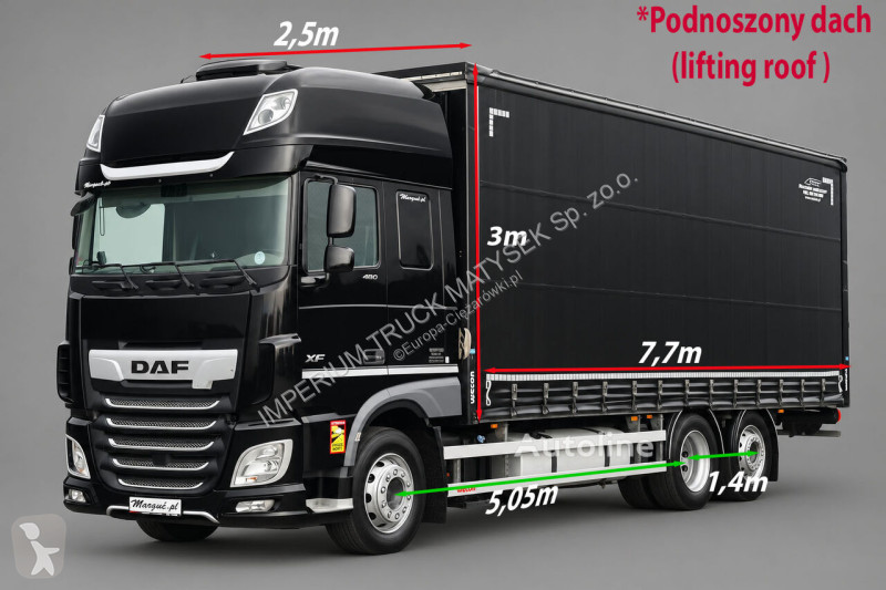 شاحنة DAF XF 480 / SOLÓWKA - 7,7 M / 6X2 /...