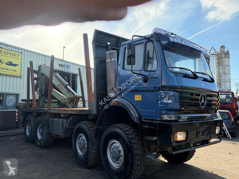 Lastbil Mercedes 3538 Open Box With Crane - 8x8...