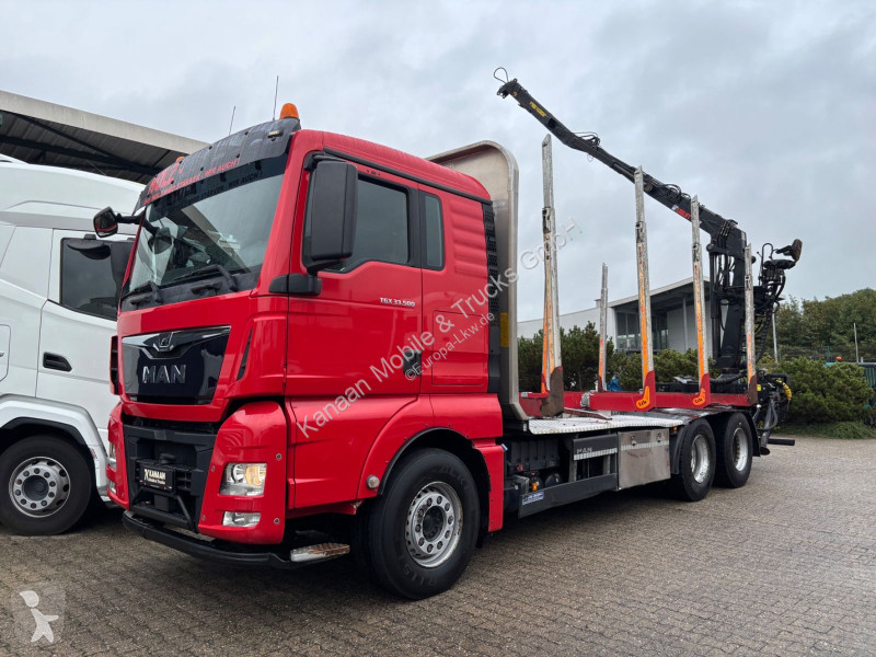 Lastbil MAN 33.500  6x4 Holztransporter Kran...