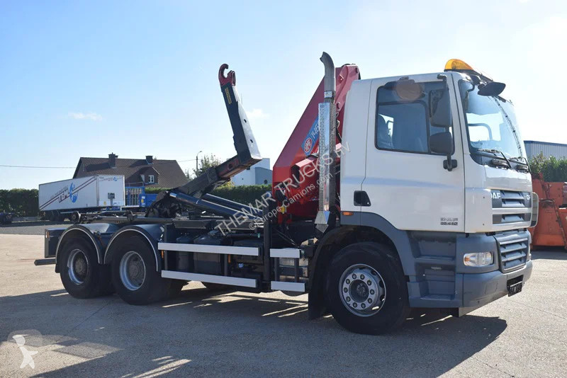 DAF 410 +Hooklift Palift 18t. and HMF crane truck