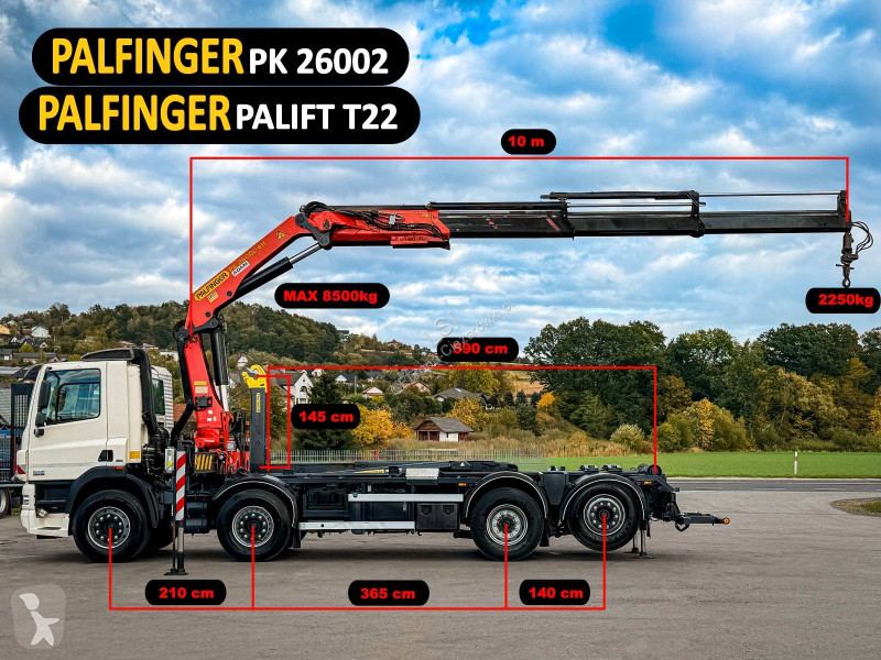 DAF 85410 ABROLLKIPPER + PALFINGER PK 26002...