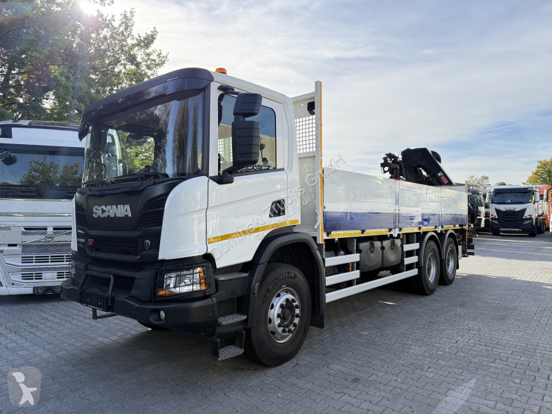 Lastbil Scania P410 XT 6X4 Kran Hiab X-HiDuo 188-4