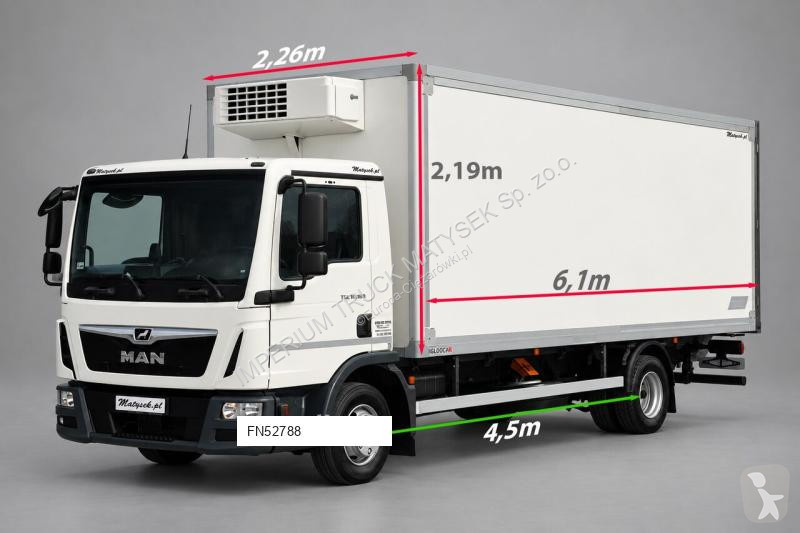 Kamion MAN TGL 10.180 / 4x2 / CHŁODNIA - 6,1 M...