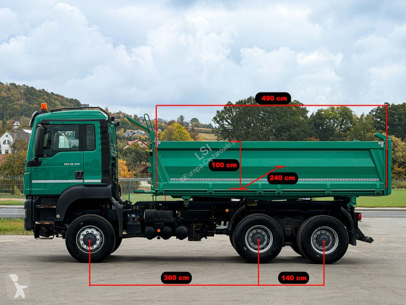 Kamion MAN TGS * KIPPER 4,90 * 6x6 * TOPZUSTAND