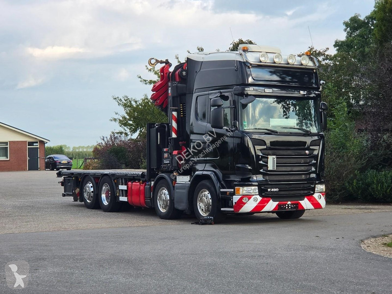 Lastbil Scania R490 8x2 EURO6!! HIAB 85TM!...