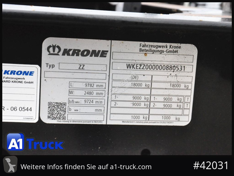 Krone BDF Tandem Anhänger, 1 Vorbesitzer, BPW...