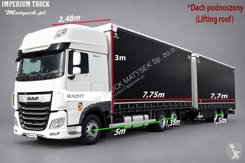 Kamion DAF XF 530 / ZESTAW TANDEM / 120 M3 /...