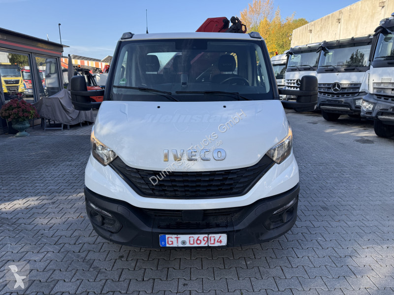 Teherautó Iveco 70-180 Kran HMF 710 + Auflieger