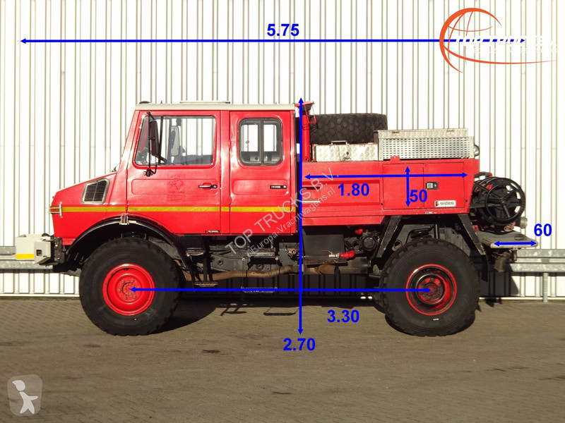 Camion Mercedes Pompieri Unimog 1550l Unimog U1550 L 437 Benz Doppelkabine Sides Ccf00 Ltr Expeditievoertuig Camper 4x4 Gasolio Usato N