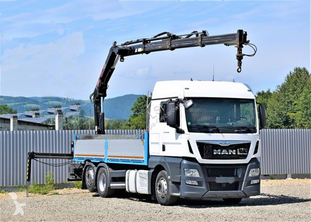 Lastbil MAN TGX Pritsche 6,20 m+HIAB 122...