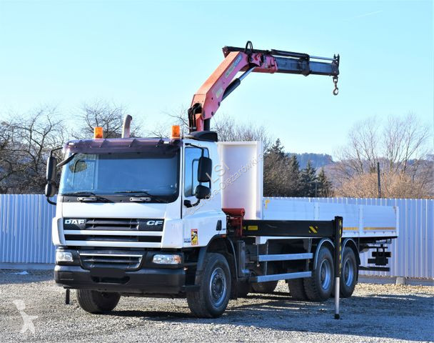 Kamion DAF 75360 Pritsche 7,95 m + KRAN / FUNK...