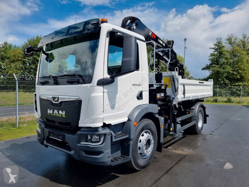 Camion MAN Tri-benne TGM TGM 18.320 MEILLER HIAB 138 3xhydr Funk 4x2 ...