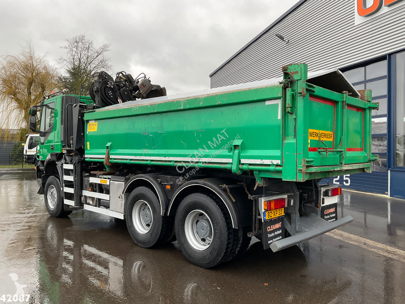 Camion Iveco Tri Benne Trakker AD380T45W 6x6 Palfinger 17 Ton Meter Z Kraan 6x6 Gazoil Euro 5