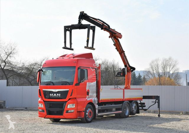 Lastbil MAN TGX Pritsche 6,60 m*TEREX 135.2-A11