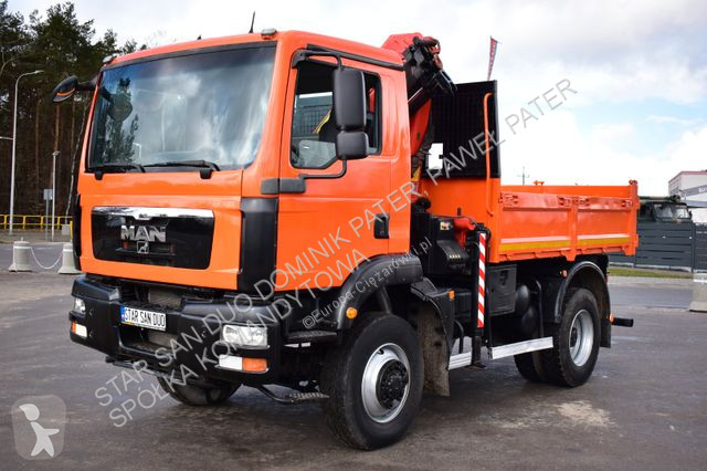 Camion Man Benne Tgm X Palfinger Pk Crane Kiper X Grue Occasion N