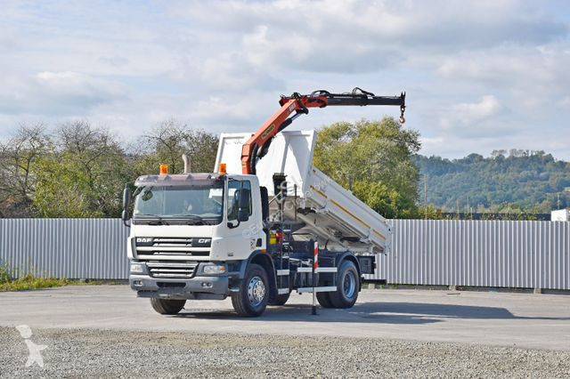 Camion DAF 75310 Kipper 4,30 m + KRAN * TOPZUSTAND