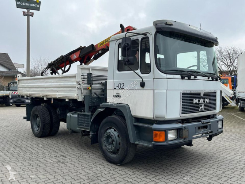 Lastbil MAN F90 18.232 FK 2-Achs Kipper Kran...