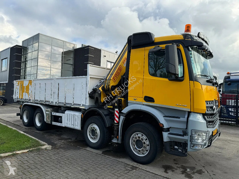 Lastbil Mercedes 4448 8X4 + EURO 6 + FASSI F315...
