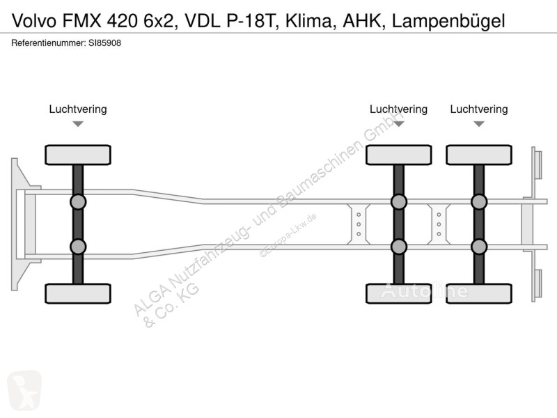 Lastbil Volvo FMX 420 6x2, VDL P-18T, Klima,...