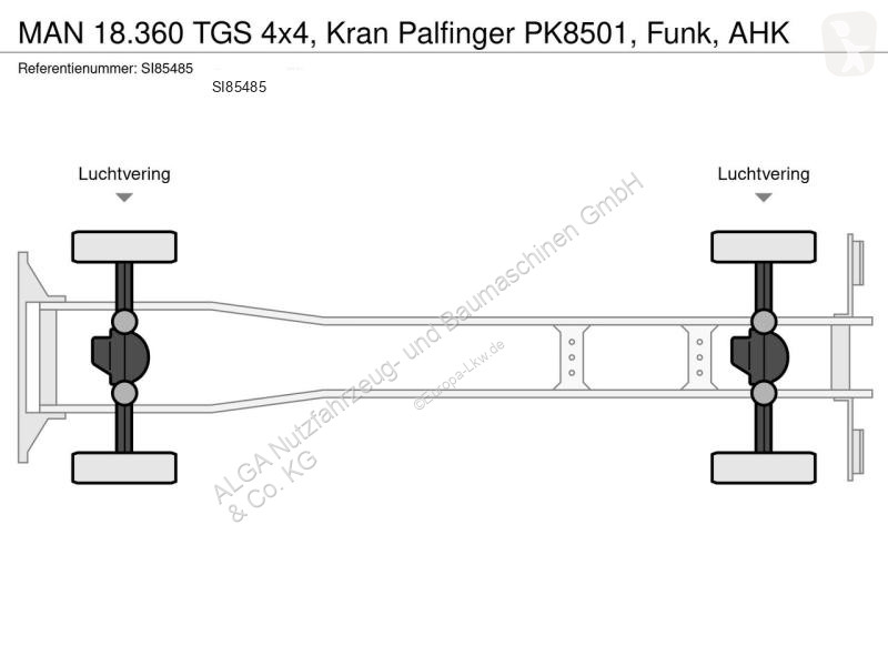 Kamion MAN 18.360 TGS 4x4, Kran Palfinger...