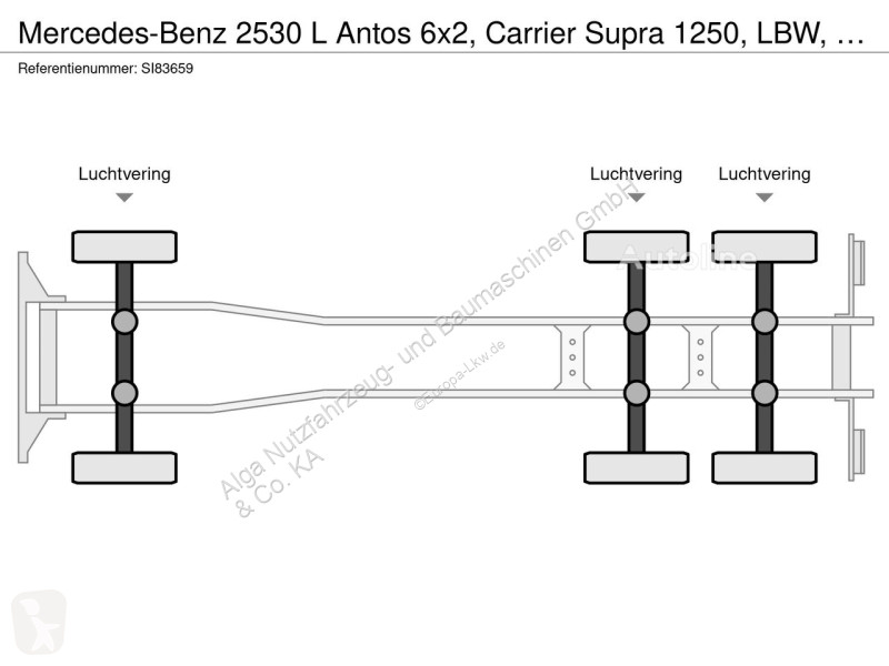 شاحنة Mercedes 2530 L 6x2, Carrier Supra 1250,...
