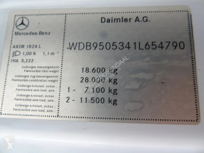 Camion Mercedes 1824 + EURO 5 + 18T + ENGINE...