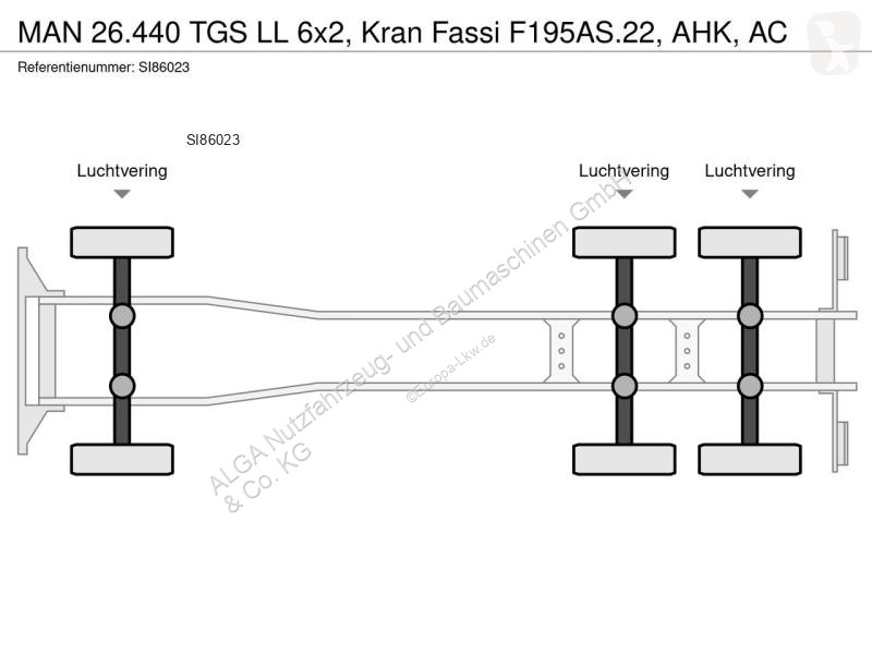 شاحنة MAN TGS LL 6x2, Kran Fassi F195AS.22,...