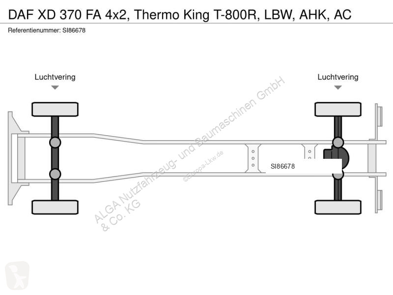 شاحنة DAF XD 370 FA 4x2, Thermo King T-800R,...