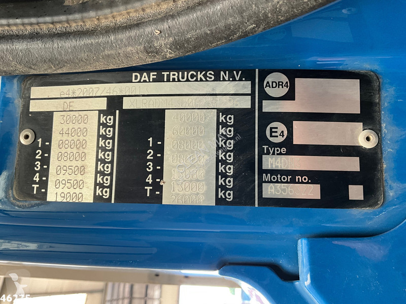 شاحنة DAF FAD  480 8x4 Euro 6 Chassis cabine...