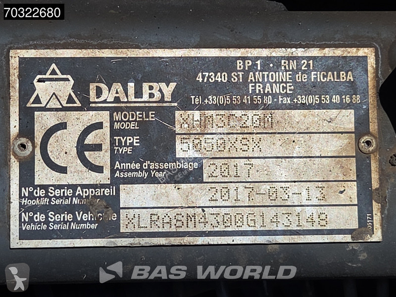 شاحنة DAF 460 6X2 Gancho Dalby 20t Eje...
