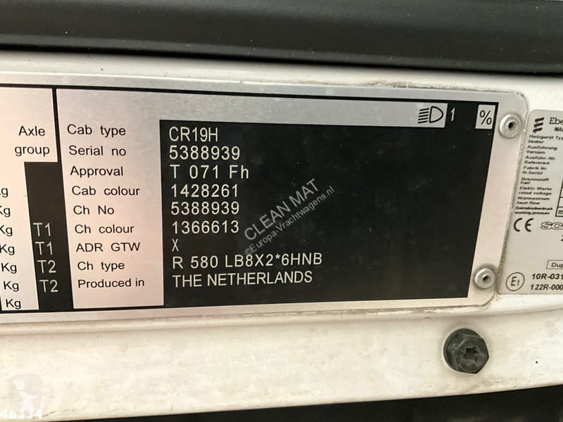 شاحنة Scania 580 8x2 V8 etarder Euro 6 HMF 50...