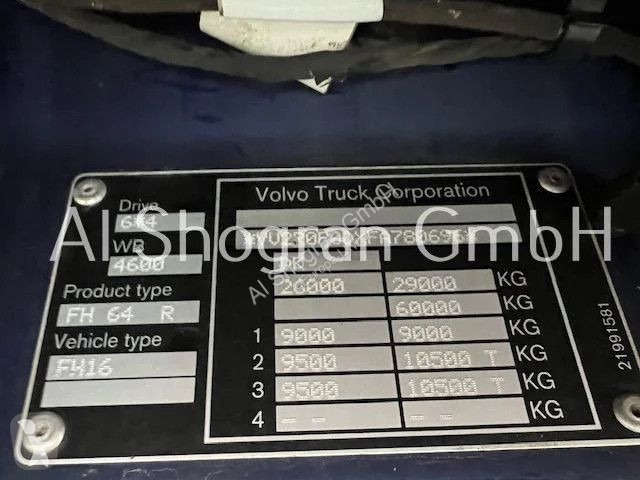 شاحنة Volvo 16750 6x4 Kran Palfinger M 12 L 97...