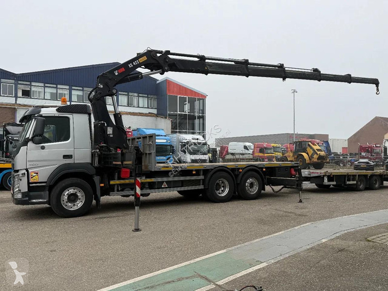شاحنة Volvo 460 6X2 HIAB 422-6 + 2 AXLE TRAILER