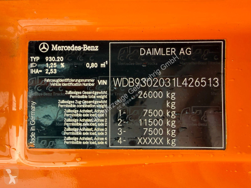 شاحنة Mercedes 2541 L 6x2 | Meiller RK 20.65 |...