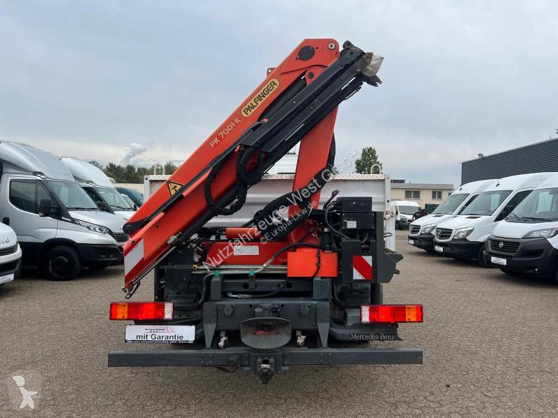 Camion Mercedes 818 Meiller Kipper Palfinger Kran
