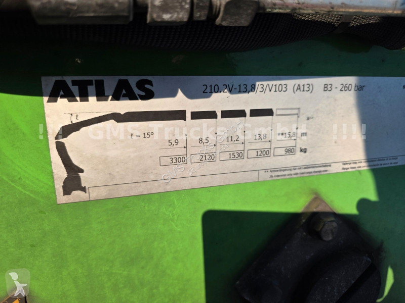Mercedes 2645 / 6X4 / 17m Atlas Kran 210+Zange...