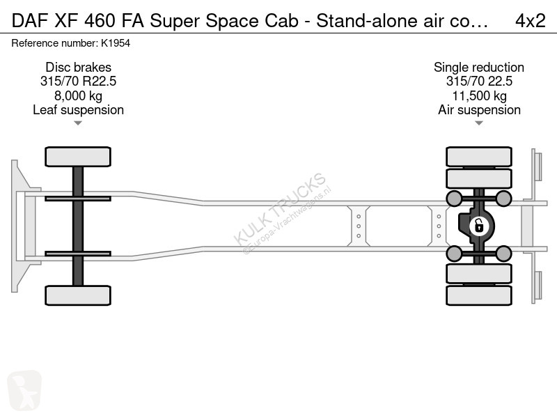 شاحنة DAF FA Super Space Cab - Stand-alone air...