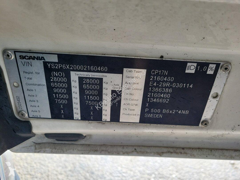 Kamion Scania P 500 6x2*4 9 TON FRONT AXE /...