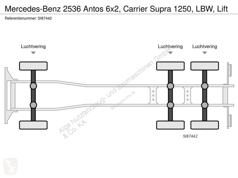 Kamion Mercedes 2536 6x2, Carrier Supra 1250,...