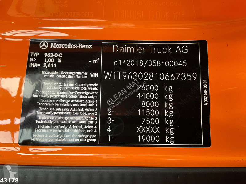 Camion Mercedes 2643 Euro 6 HMF 23 Tonmeter...