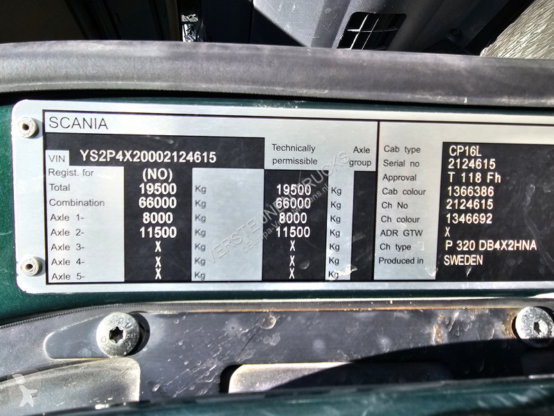Camion Scania P320 4x2 / PAFINGER 14 t/m - 14.6...