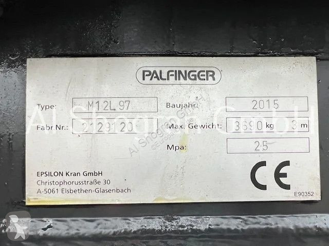 Camion Volvo 16750 6x4 Kran Palfinger M 12 L 97...