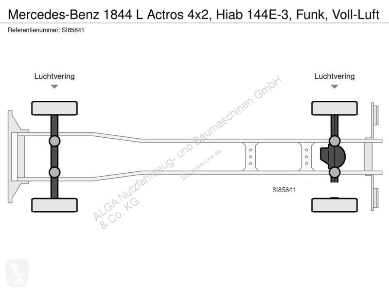 Kamion Mercedes 1844 L 4x2, Hiab 144E-3, Funk,...