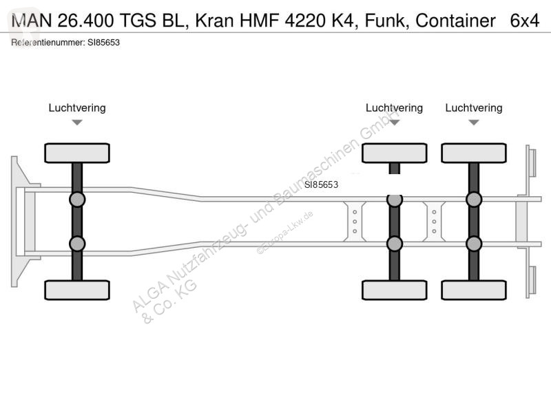 Kamion MAN 26.400 TGS BL, Kran HMF 4220 K4,...