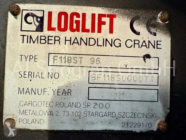 شاحنة Volvo 16750 8x2 / Loglift BF118S / Eu6