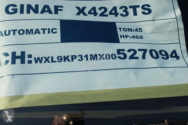 شاحنة Ginaf X 4243 TS 460 + 30TON SYSTEM + 8x4